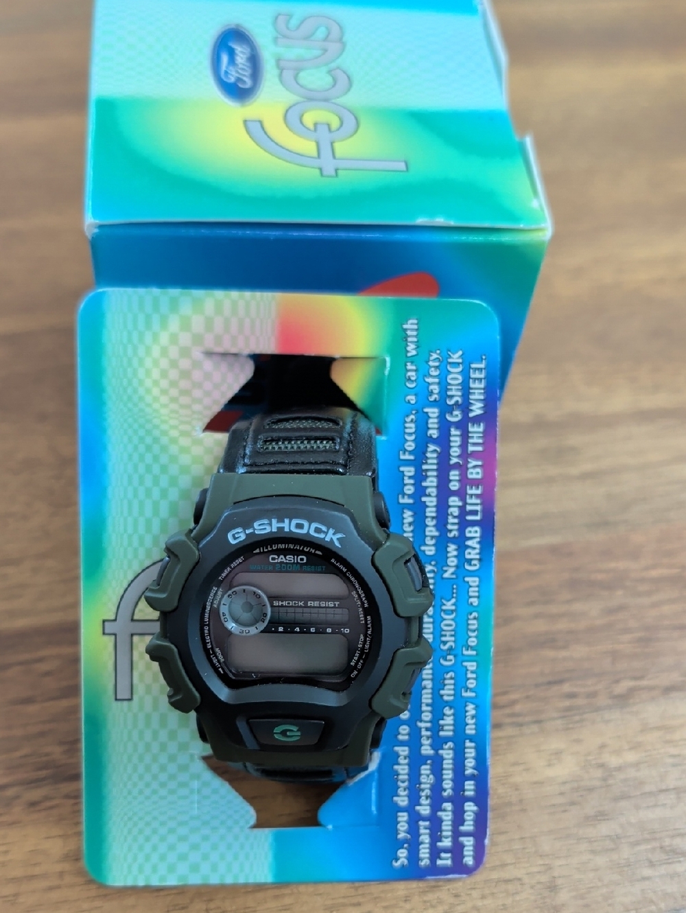 Casio G-SHOCK DW-004 Green Black Digital Sport Watch Ford Promotional
